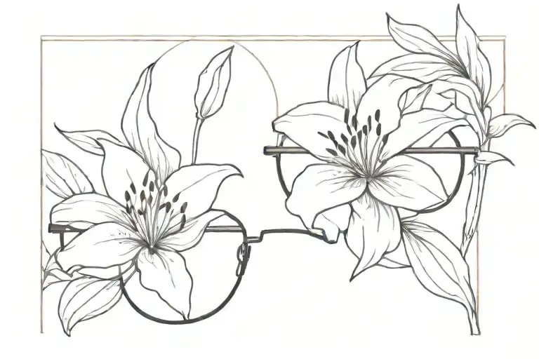 Glasses And Lily Flower