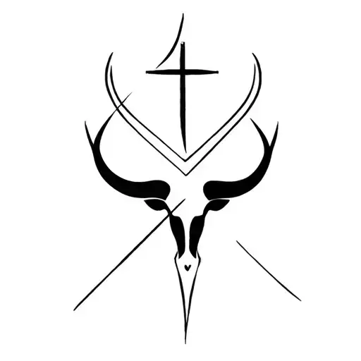 Cross And Taurus Zodiac Sign