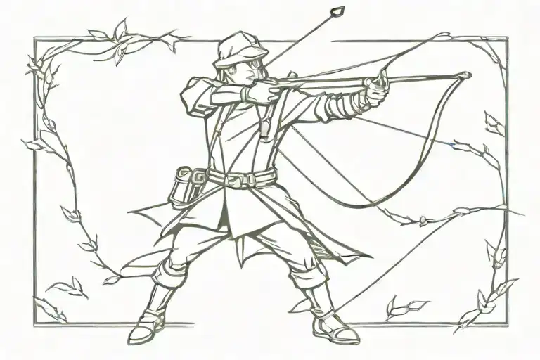 Robin Hood Holding A Bow