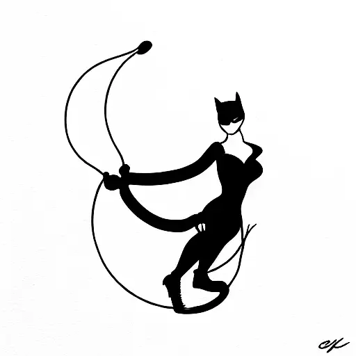 Catwoman In A Bentley Car