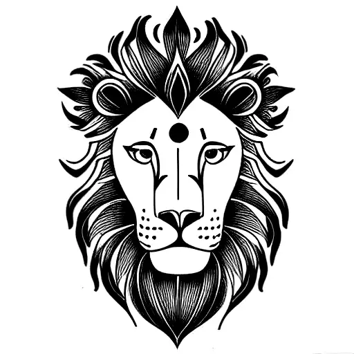 Spiritual Sleeve With A Lion