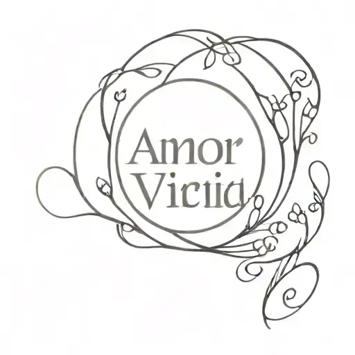 Amor Vincit Omnia Words In A Circle