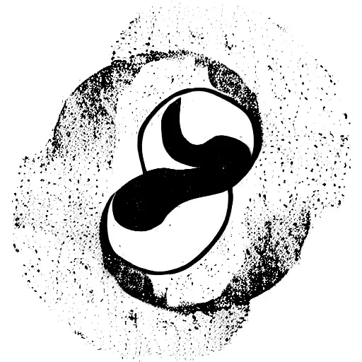 Ying Yang Symbol With Flames