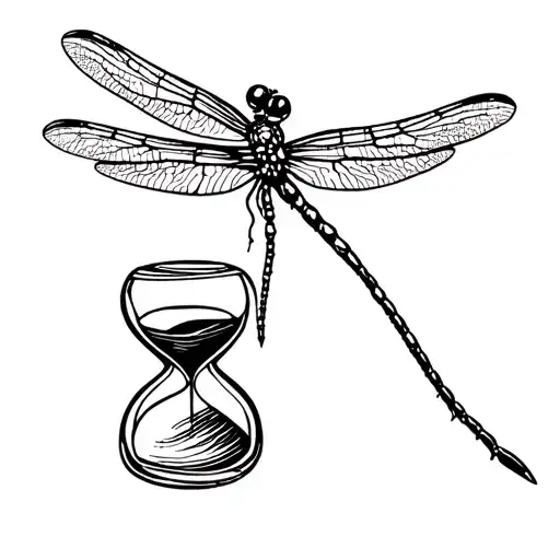 Dragonfly With A Hourglass