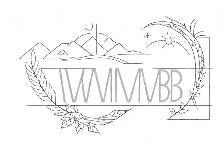 Letters Ywmb With Sun Rising