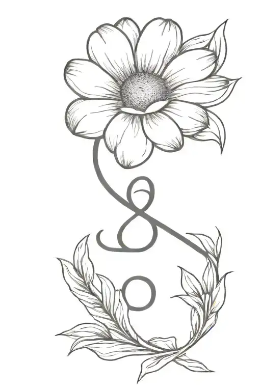 Always And Forever With Number 83 And A Daisy For A Spine