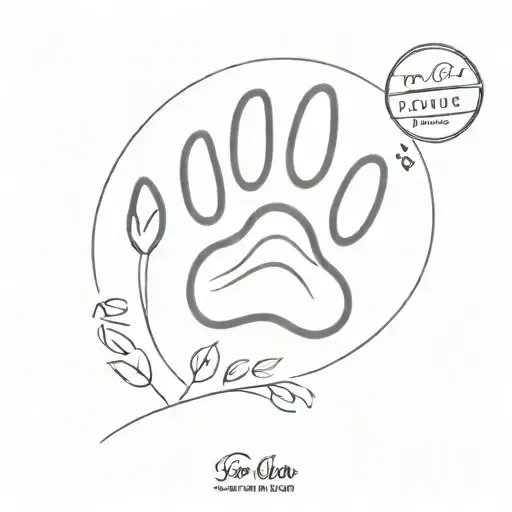 A Dog Paw Print With Name Ben