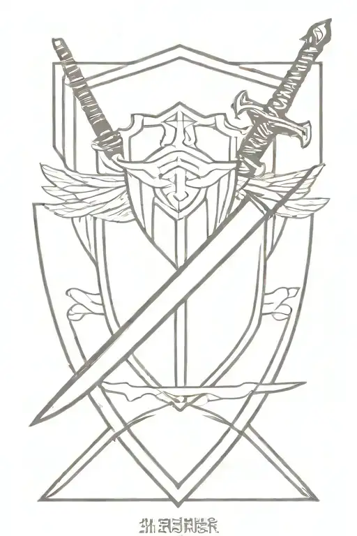 Sword And Shield Staring Menacingly