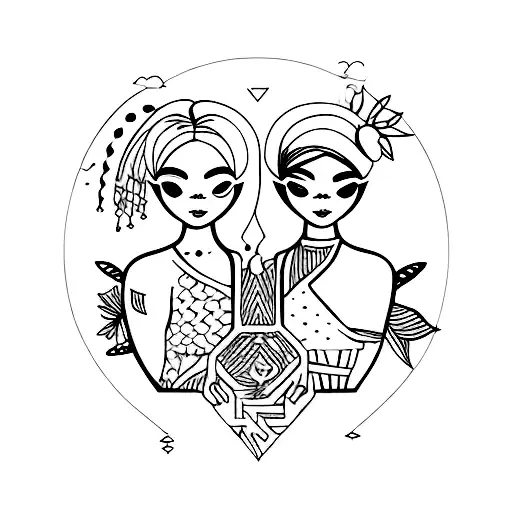 Two Black Twin Girls