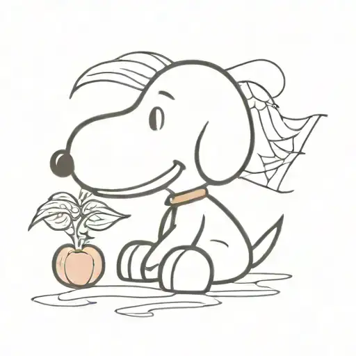 Snoopy With A Tangerine Tatto