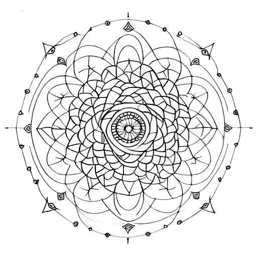 A Geometric Mandala Design Inspired By The Client's Love For Meditation And The Universe