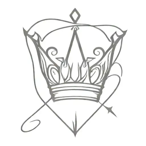 Imagine A Minimalist Tattoo Design Combining The Letter K And A Crown In A Creative Way