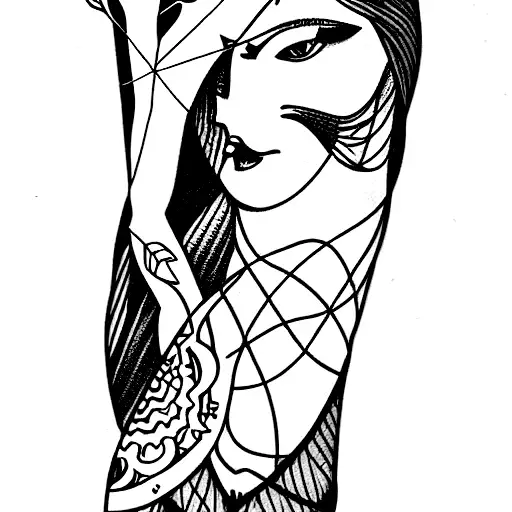 Godess Artemis Hunting In The Woods