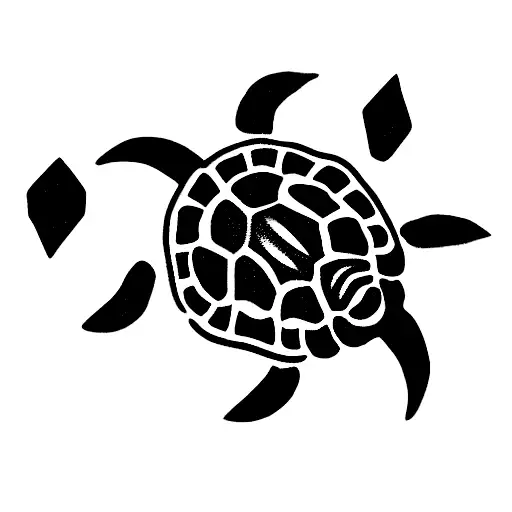 Simple Line Work Turtle Tattoo With Semi Colon