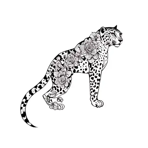 Floral Leapord Half Body