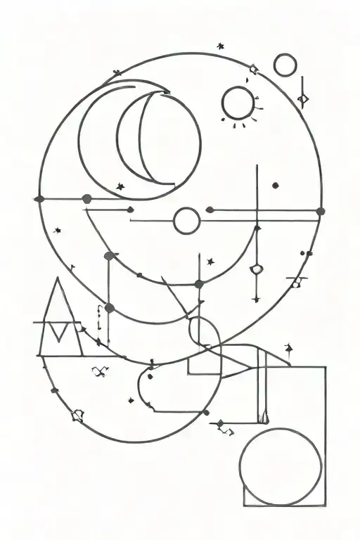 Geometric Moon Cycle Path