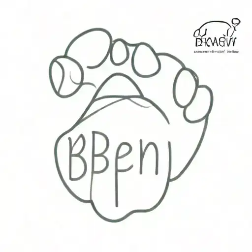 A Dog Paw Print With Name Ben