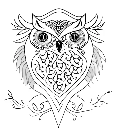 An Owl With A Fleur-de-lis