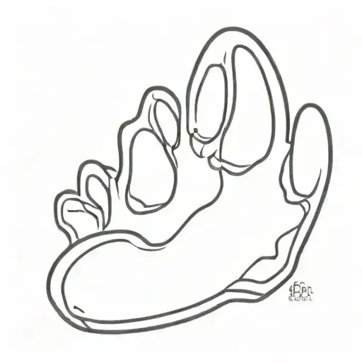 A Dog Paw Print With Name Ben