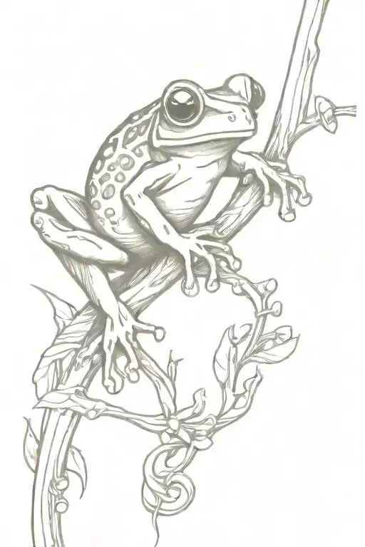 Tree Frog On Vine Wrapping