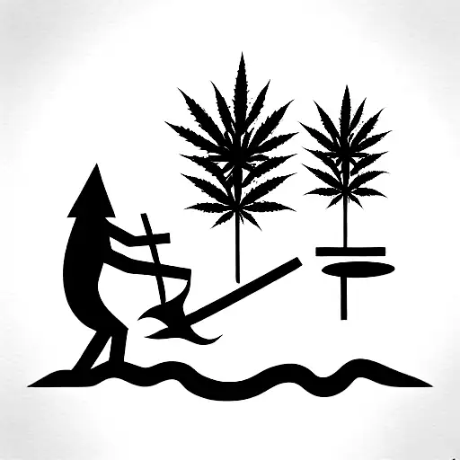 Lumber Jack Chopping Down A Marijuana Plant