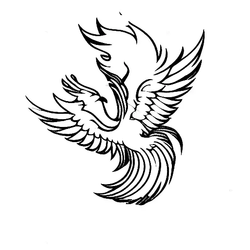 A Phoenix Flying Over A World Map With Musical Notes