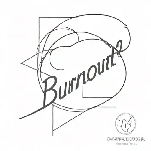 Minimalist Tattoo Idea With The Word Burnout