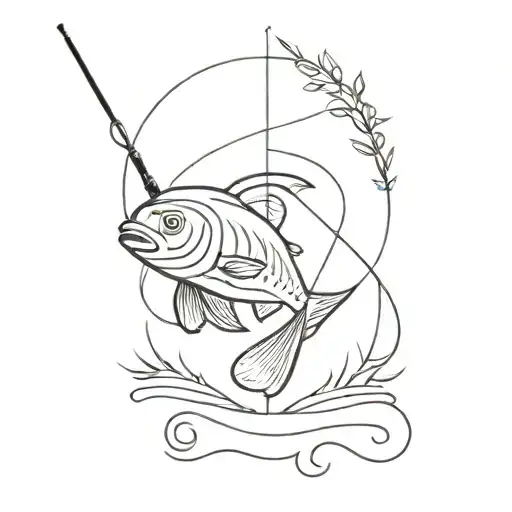 Fishing Rod With The Number 405