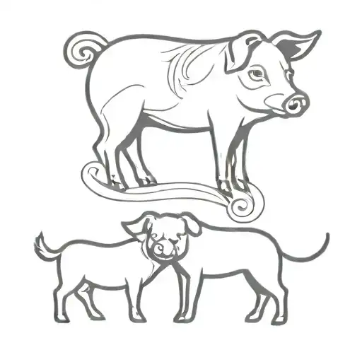A Pig And Dog