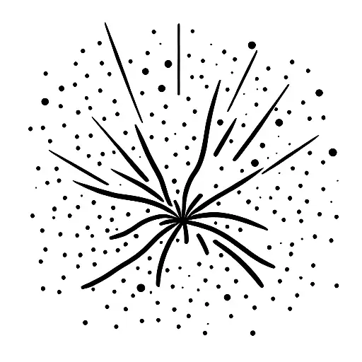 A Cardinal Silhouette Surrounded By Bursts Of Fireworks