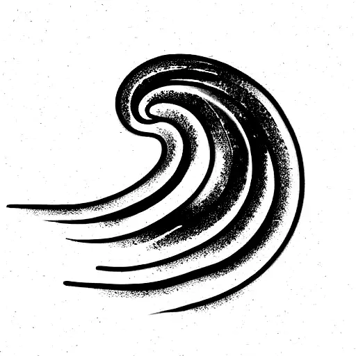 Ocean Wave With Semi Colon