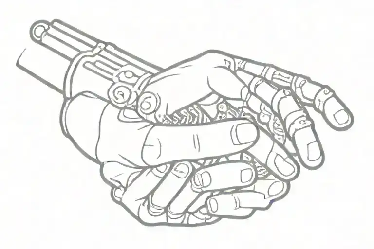 Skeleton Hand Holding Bomb