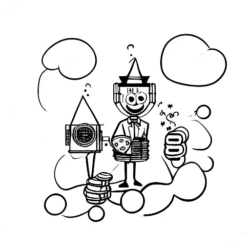 Clowns With Microphone And Money