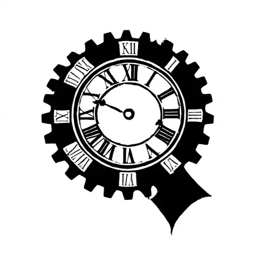 Gear That Looks Like A Clock With Roman Numerals