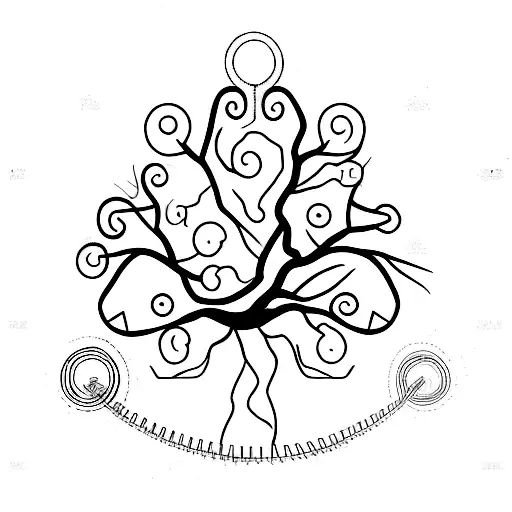 Family Tree And Dna Spiral