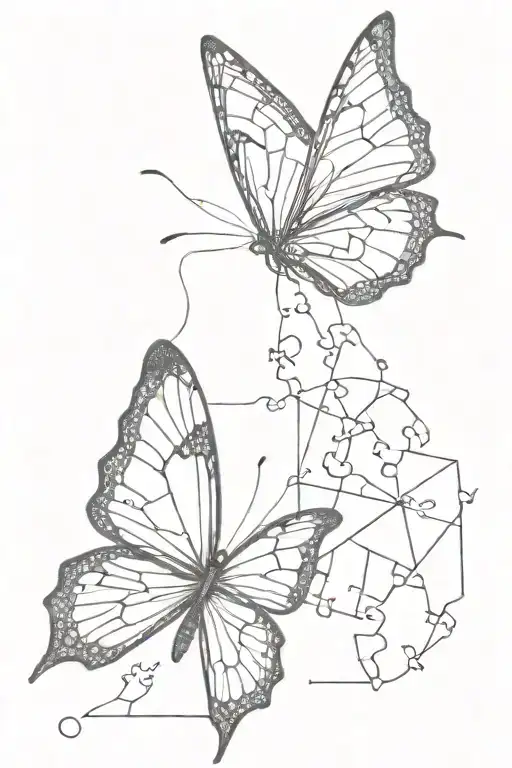 Butterfly With Puzzle Piece In Wing