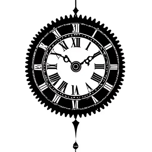 Gear That Looks Like A Clock With Roman Numerals