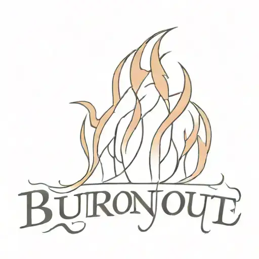 Tattoo Idea With The Word Burnout Fire Inside