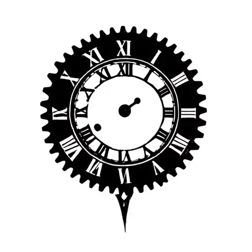 Gear That Looks Like A Clock With Roman Numerals
