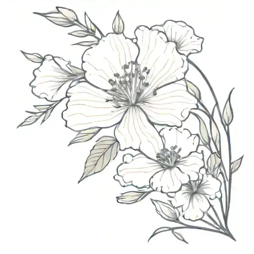 California Poppy And Arabian Jasmine Bouquet