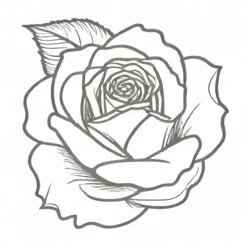 Rose With 1956 Year Engraved Style