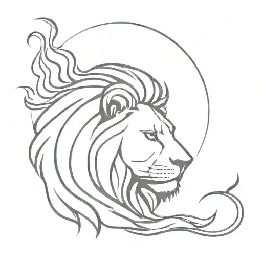 Lion And Flames Left Arm