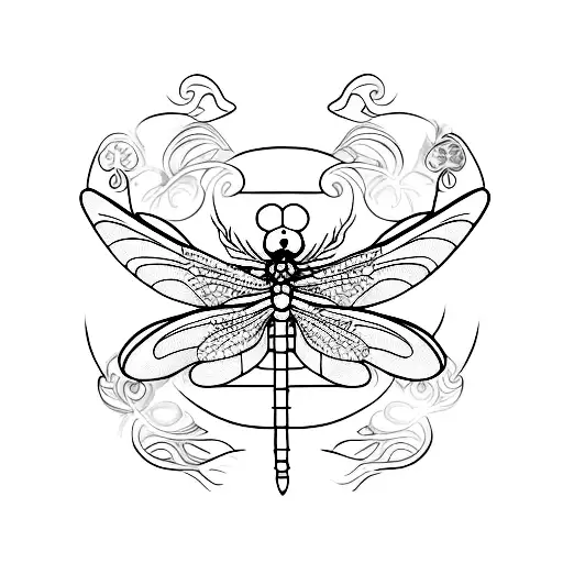 Small Group Of Dragonflies