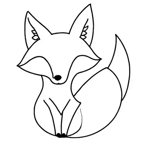 Cute Fox Outline