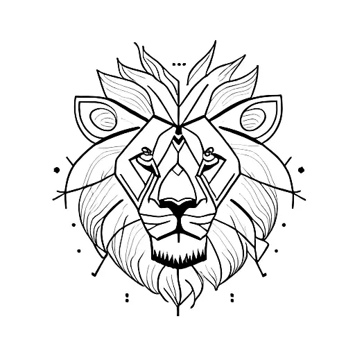Incorporate A Barbell And A Lion In A Minimalist Design