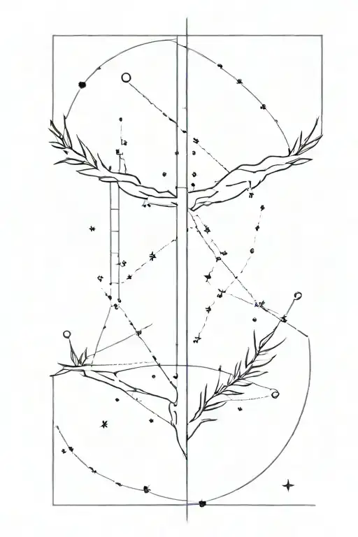 Spine Line With Sagittarius Constellation