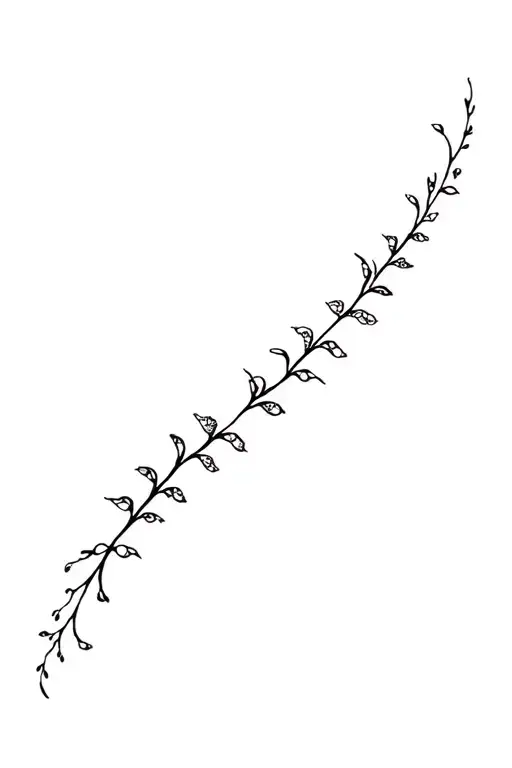 Dainty Ocean Themed Spine Tattoo Design