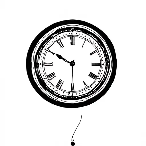 Round Clock With Nothing Around It