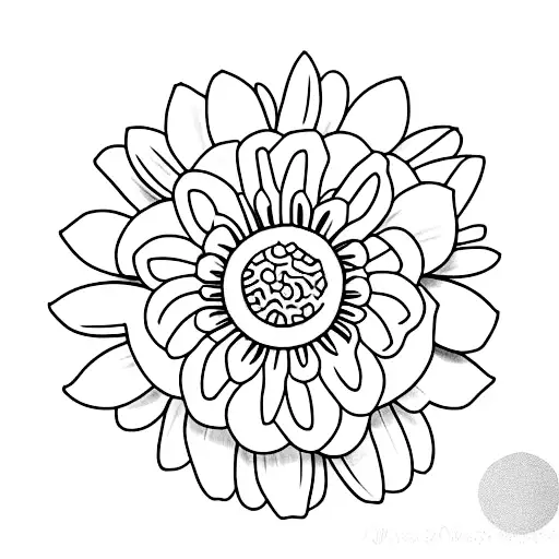 Peach And Daisy Flower