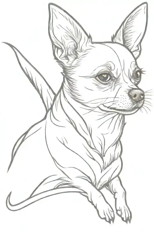 Short Snout Long Coat Chihuahua Line